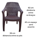 Jogo de mesa com cadeiras rattan