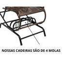2 CADEIRA DE BALANÇO  DE FIBRA SINTÉTICA DE 4 MOLAS